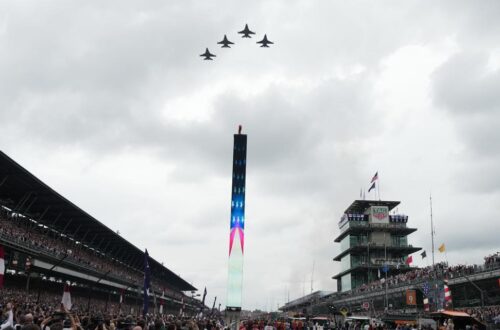 2-time NASCAR champion Kyle Busch receives tributes before and during the Indianapolis 500