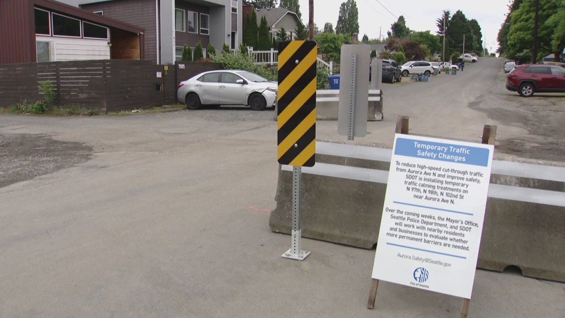 City of Seattle installs 'traffic calming treatments' to address violence near Aurora Avenue