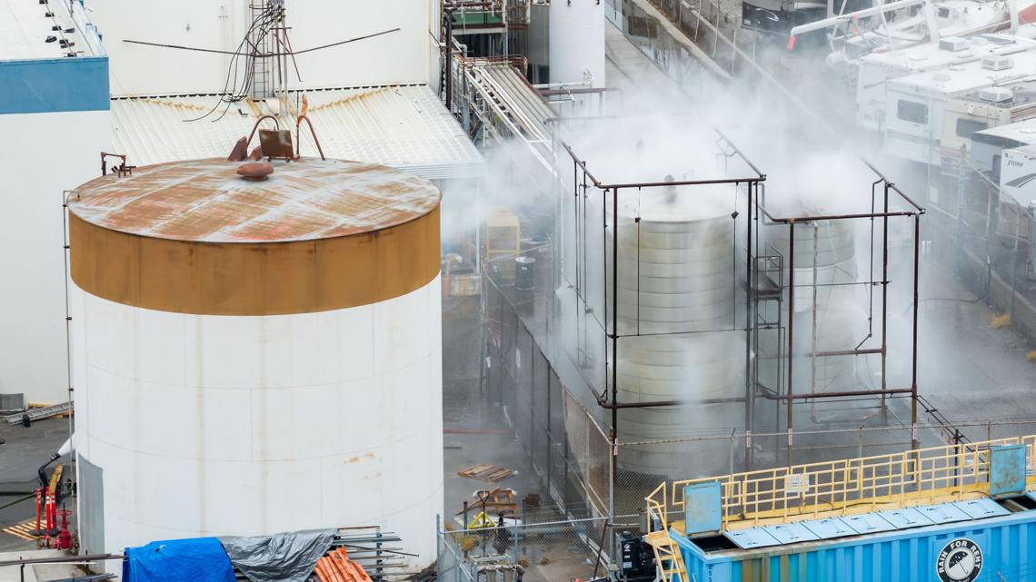 Threat of catastrophic explosion from damaged chemical tank in California is gone, officials say